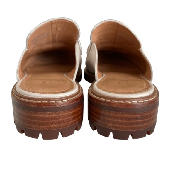 MADEWELL Corrine Leather Lug Sole Loafer Mules in Oyster - Picture 7 of 11